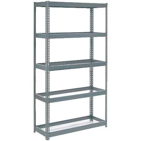 Global Industrial Extra Heavy Duty Shelving 48W x 24D x 72H With 5 Shelves, No Deck, Gray B2296921